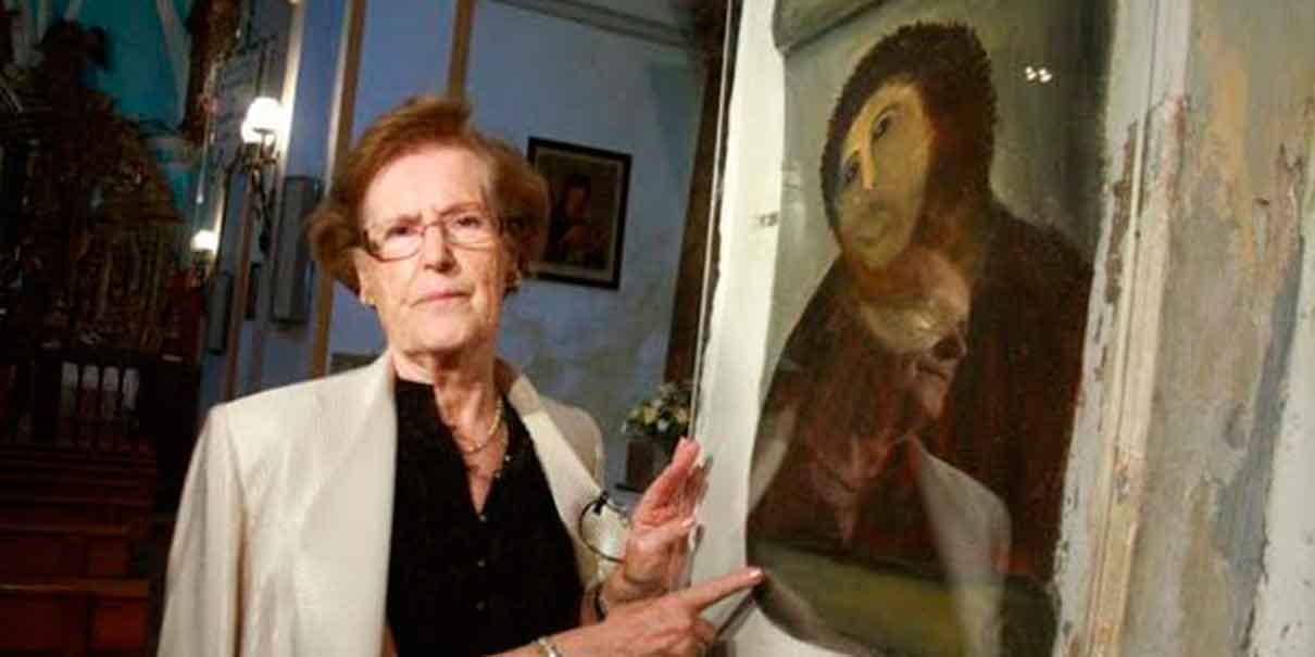Muere Cecilia Giménez, autora de la restauración del Ecce Homo que dio la vuelta al mundo