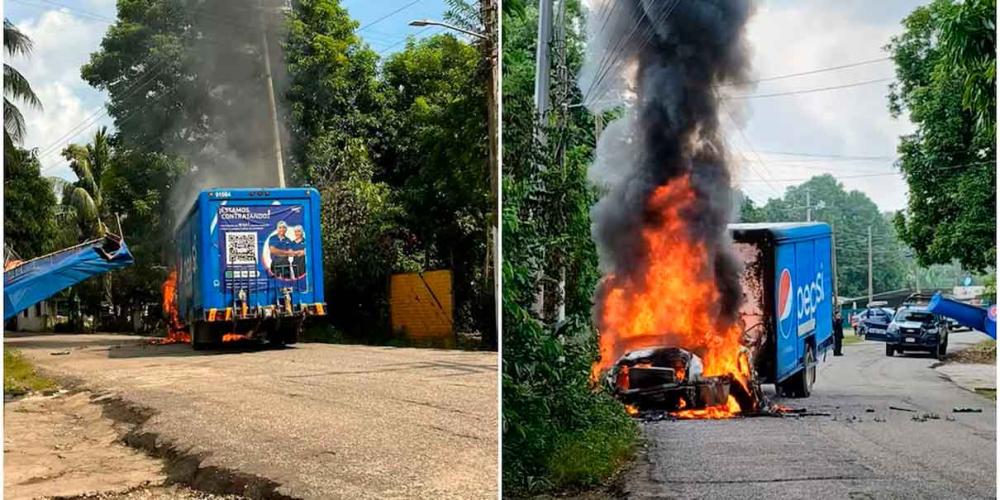 VIDEOS. Tabasco vive nueva jornada de violencia con quema de autos y ataque a comercios 