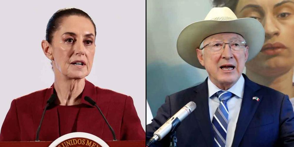 Sin lógica las declaraciones del embajador Ken Salazar, criticó Sheinbaum