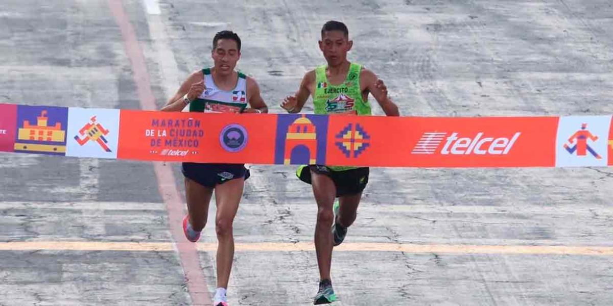 Darío Castro y Eloy Sánchez lideraron la carrera de los 42.195 kilómetros