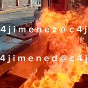 VIDEO. Local de tortillas no cumple con la cuota y es incendiado