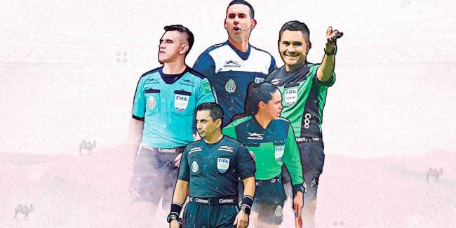Cinco árbitros mexicanos a Qatar